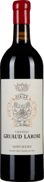 Dunkle Weinflasche mit rotem Wachssiegel und elegantem Etikett.