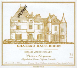 Etikett mit goldener, gezeichneter Château-Illustration und klassischem Schriftzug.