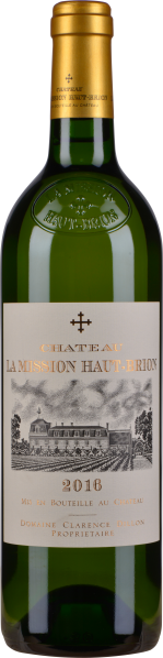 Grüne Weinflasche mit goldener Kapsel und geprägtem Glas. Etikett zeigt eine detailreiche Illustration eines Châteaus mit Weinreben.