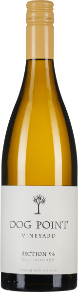 Weißweinflasche mit hellem Etikett und goldgelbem Schraubverschluss, transparentes Glas, durch das der goldene Ton des Weins sichtbar ist.