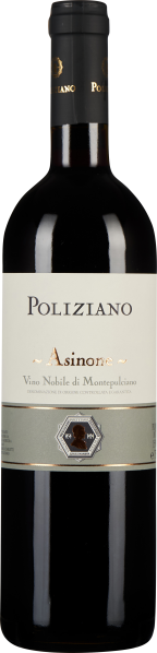 Dunkle Weinflasche mit schwarzem Hals und elegantem, weißem Etikett, verziert mit einem goldfarbenen, geometrischen Muster.