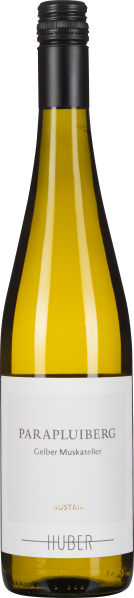 Schlanke, grüne Weinflasche mit schwarzem Schraubverschluss und schlichtem Etikett.