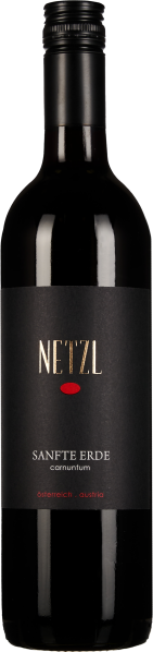 Dunkle Weinflasche mit schwarzem Etikett und stilvoller, minimalistischer Gestaltung, sichtbarer roter und goldener Schrift.