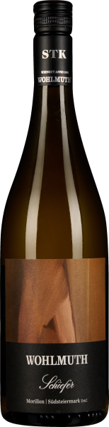 Die Weinflasche hat ein elegantes, dunkles Etikett mit goldenen Akzenten und einem abstrakten Kunstmotiv. Der Flaschenverschluss ist schwarz, passend zum Etikett, und verleiht der Flasche ein modernes und stilvolles Aussehen.