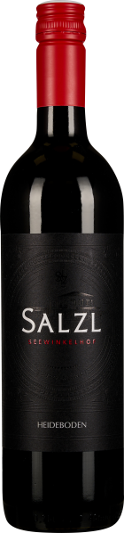 Dunkle Weinflasche mit rotem Schraubverschluss und elegantem schwarzem Etikett.