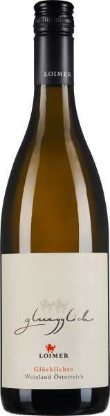 Die Weinflasche hat eine dunkelgrüne Farbe mit einem schwarzen Schraubverschluss. Das Etikett ist hell und trägt eine elegante Schrift sowie minimalistische Verzierungen.