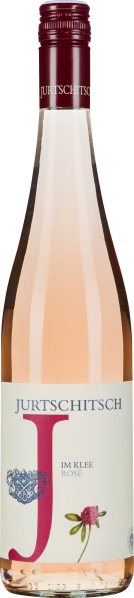 Roséweinflasche mit rotem Schraubverschluss und stilvollem Etikett.