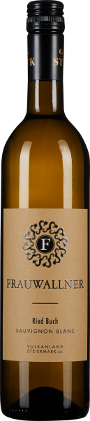 Braune Weinflasche mit schwarzem Schraubverschluss, schlichtes Etikett in Beige mit schwarzem und silbernem Design.