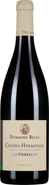 Dunkle Weinflasche mit cremefarbenem Etikett und Kapsel, die edel und minimalistisch gestaltet ist.