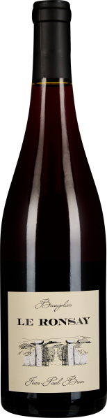 Dunkelrote Weinflasche mit schwarzem Hals und beiger Etikette, auf der ein gezeichnetes Tor in einer Landschaft abgebildet ist.