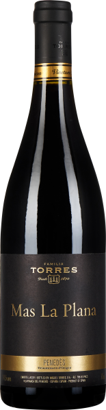 Dunkle Weinflasche mit elegantem, mattschwarzem Etikett und goldener Beschriftung. Der Flaschenhals ist mit einer schwarzen Kapsel und goldener Verzierung abgedeckt.