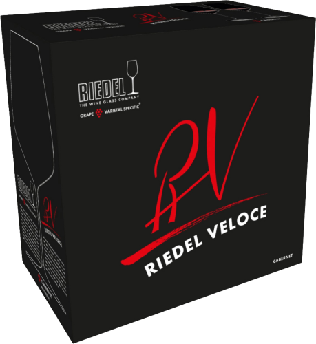 Eine schwarze Box mit stilisiertem, großem roten Schriftzug "RV" und weißem Text. Elegant gestaltet, deutet auf hochwertigen Inhalt hin.