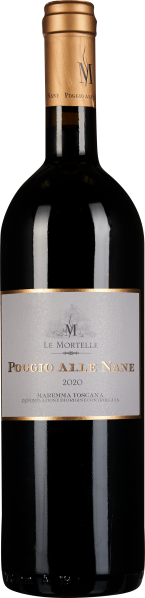 Die Weinflasche zeigt einen eleganten, dunklen Glaskörper mit einem goldenen Verschluss. Das Etikett ist cremefarben und dezent mit goldenen Akzenten gestaltet. Ein stilisiertes Emblem und der Schriftzug heben sich edel hervor.