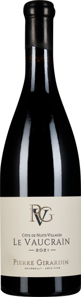 Die Weinflasche hat eine elegante, dunkle Farbe mit einem schwarzen Hals. Das Etikett ist schlicht und in hellen Tönen gehalten, wobei die Schrift kunstvoll gestaltet ist.