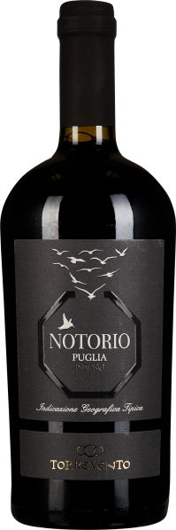 Dunkle Weinflasche mit schwarzem Etikett, darauf fliegende Vögel und geometrische Formen in Grau und Weiß.