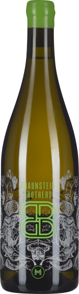 Weinflasche mit olivgrünem Glanz, verziert mit weißen floralen und dekorativen Motiven und einem leuchtend grünen Flaschenkorken.