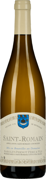 Braune Weinflasche mit cremefarbenem Etikett und blauem Wappenemblem.