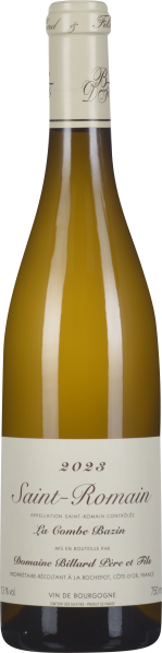 Die Weinflasche zeigt einen klaren, goldenen Weißwein. Sie hat ein elegantes Etikett in Cremefarben mit schwarzer und goldener Schrift. Der Flaschenhals ist ebenfalls in einem hellen Creme gehalten, was dem Gesamtbild eine raffinierte Ausstrahlung verleih