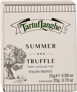 Weiße Verpackung mit schwarzer Illustration eines Baumes und stilvollem Textdesign.