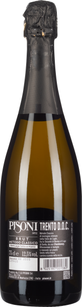 Grüne Weinflasche mit schwarzem Etikett und goldener, versiegelter Folie.