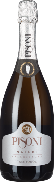 Grüne Flasche mit silbernem Etikett und glänzender Halsfolie.