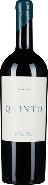 Dunkle Weinflasche mit grünem Etikett und elegantem Schriftzug.