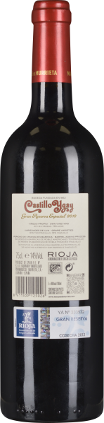 Weinflasche mit rotem Hals und Etikett im klassischen Design.