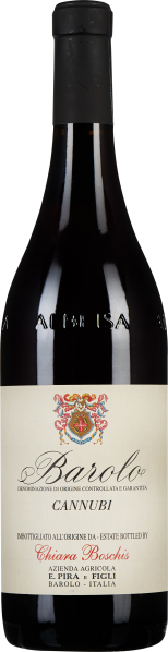 Dunkle Weinflasche mit schwarzer Kapsel und elegant gestaltetem Etikett, das ein Wappen und feine Schriftzüge in italienischer Sprache zeigt.