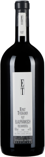 Eine elegante Weinflasche mit tiefschwarzem Glas und einem modernen Etikett in Weiß und Schwarz.