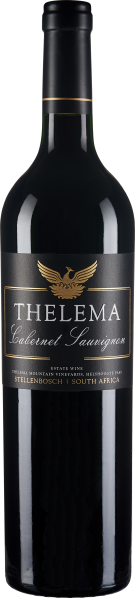 Eine elegante, dunkle Weinflasche mit edlem Etikett in Schwarz und Gold, auf dem ein goldener Adler abgebildet ist.