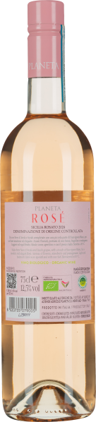 Flasche Roséwein mit hellem rosa Farbton und modernem Etikett.