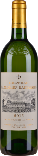 Grüne Weinflasche mit goldener Kapsel, geprägtem Wappen und elegantem Etikett, das ein historisches Anwesen zeigt.