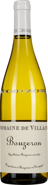 Die Flasche zeigt einen klaren, goldgelben Wein mit einem eleganten, weißen Etikett und Korkverschluss. Der klare Kontrast zwischen der hellen Weinfarbe und dem minimalistischen Design verleiht ihr ein zeitloses, hochwertiges Aussehen.