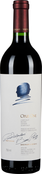 Dunkle Weinflasche mit rotem Metallverschluss. Das Etikett zeigt ein blaues, skizzenhaftes Profilbild und schwarze Schrift auf weißem Hintergrund.