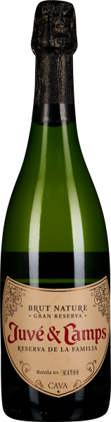 Flasche mit grünem Glas und edlem, detailliertem Etikett. Der Hals ist mit schwarzer Folie versiegelt.