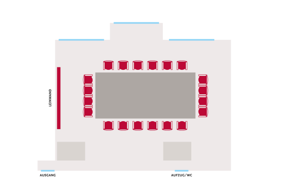 Blocktafel fuer 20 Personen